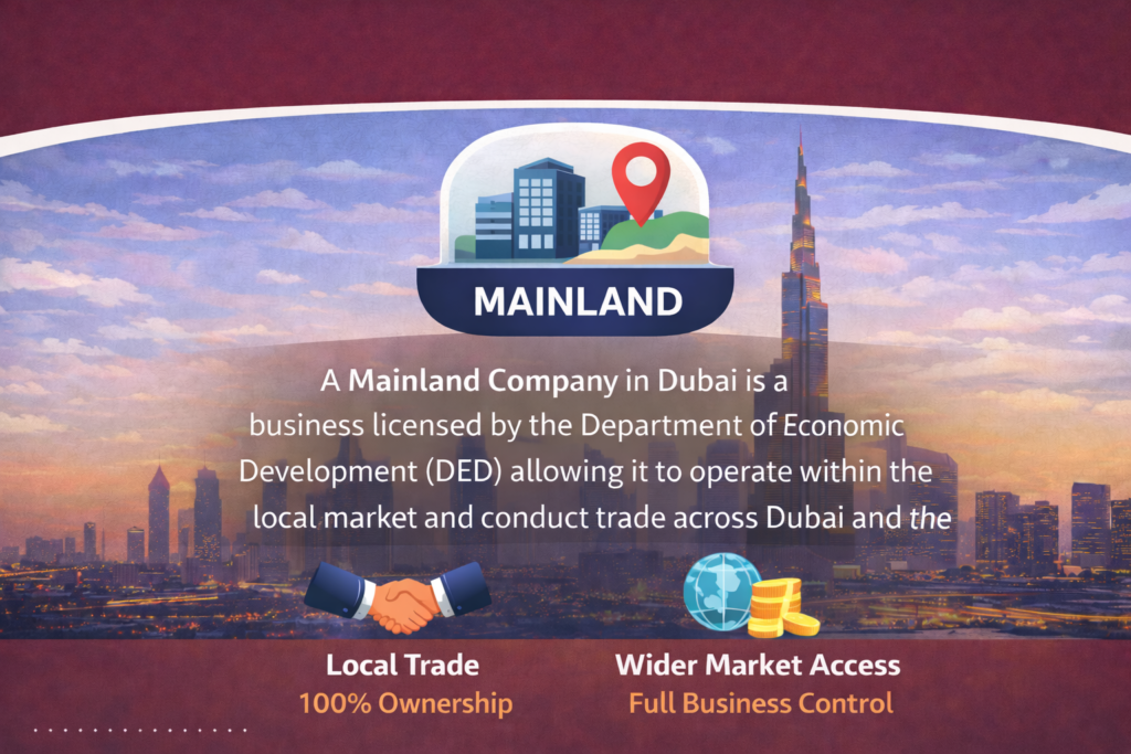 Dubai mainland company formation cost