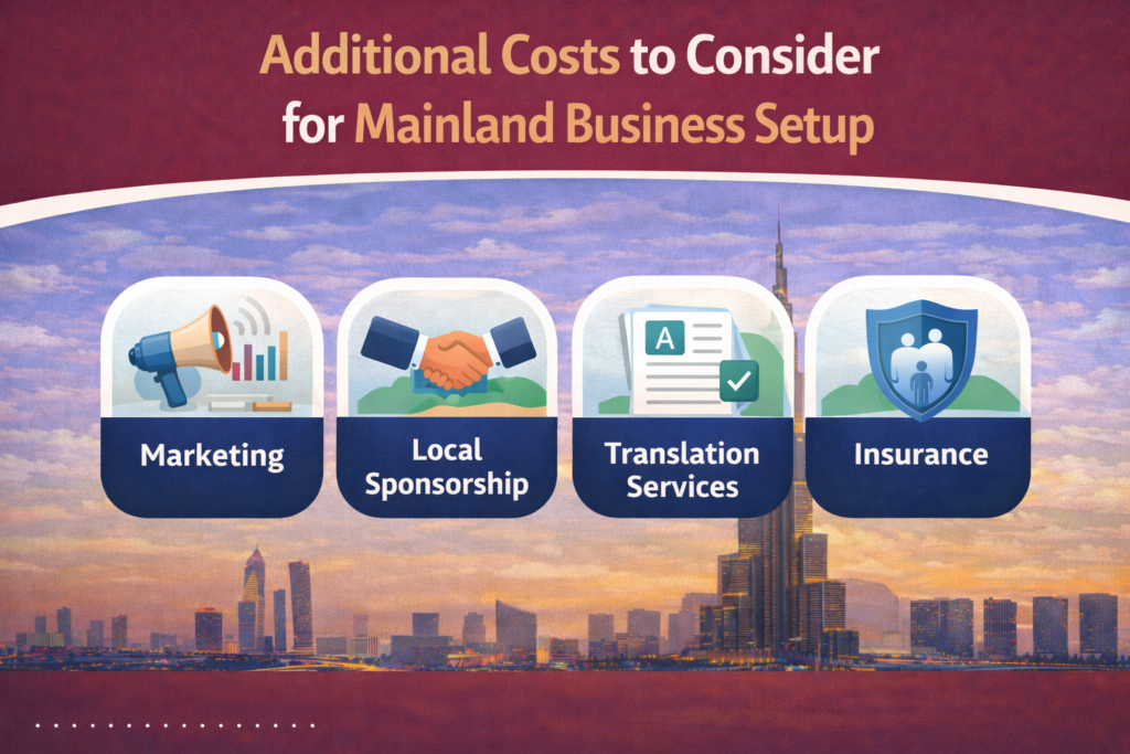 setup cost of a mainland company in Dubai 