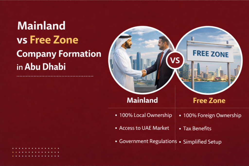 Mainland vs Free Zone Company Formation in Abu Dhabi