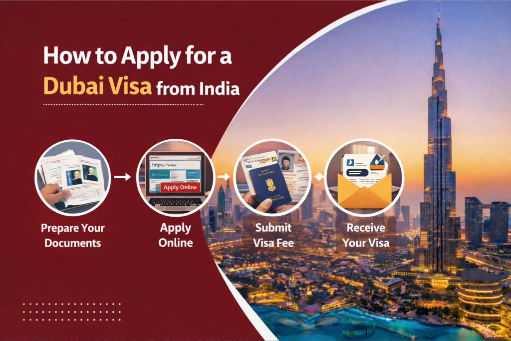  how to apply dubai visa from india